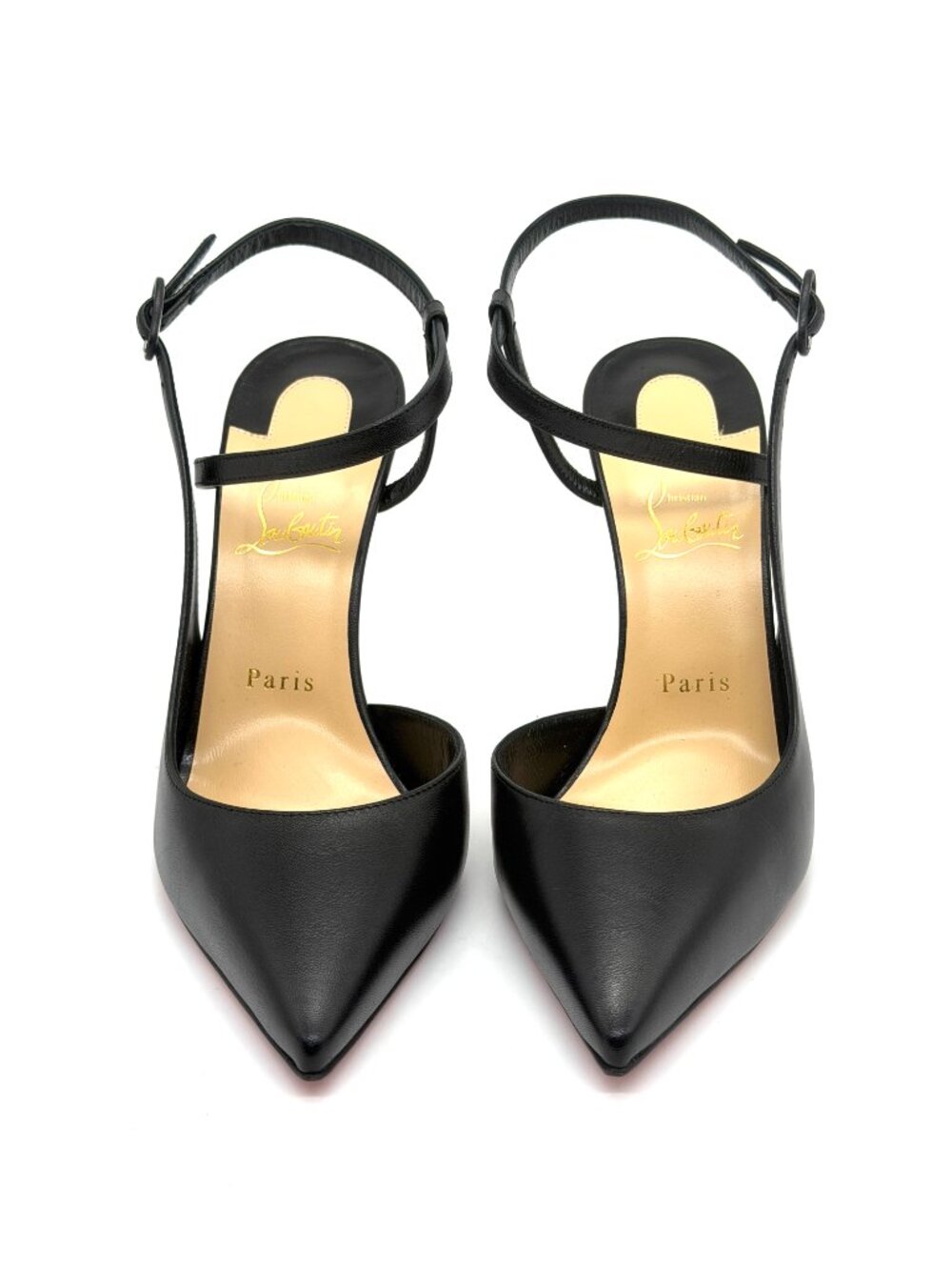 Christian Louboutin JENLOVE 100 Leather Ankle Strap Heels Pump Shoes Sandal - Picture 7 of 16